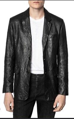 Zadig & Voltaire Valfried Crinkle Leather Blazer Unisex Zadig & Voltaire Valfried Crinkle Leather Blazer Unisex
