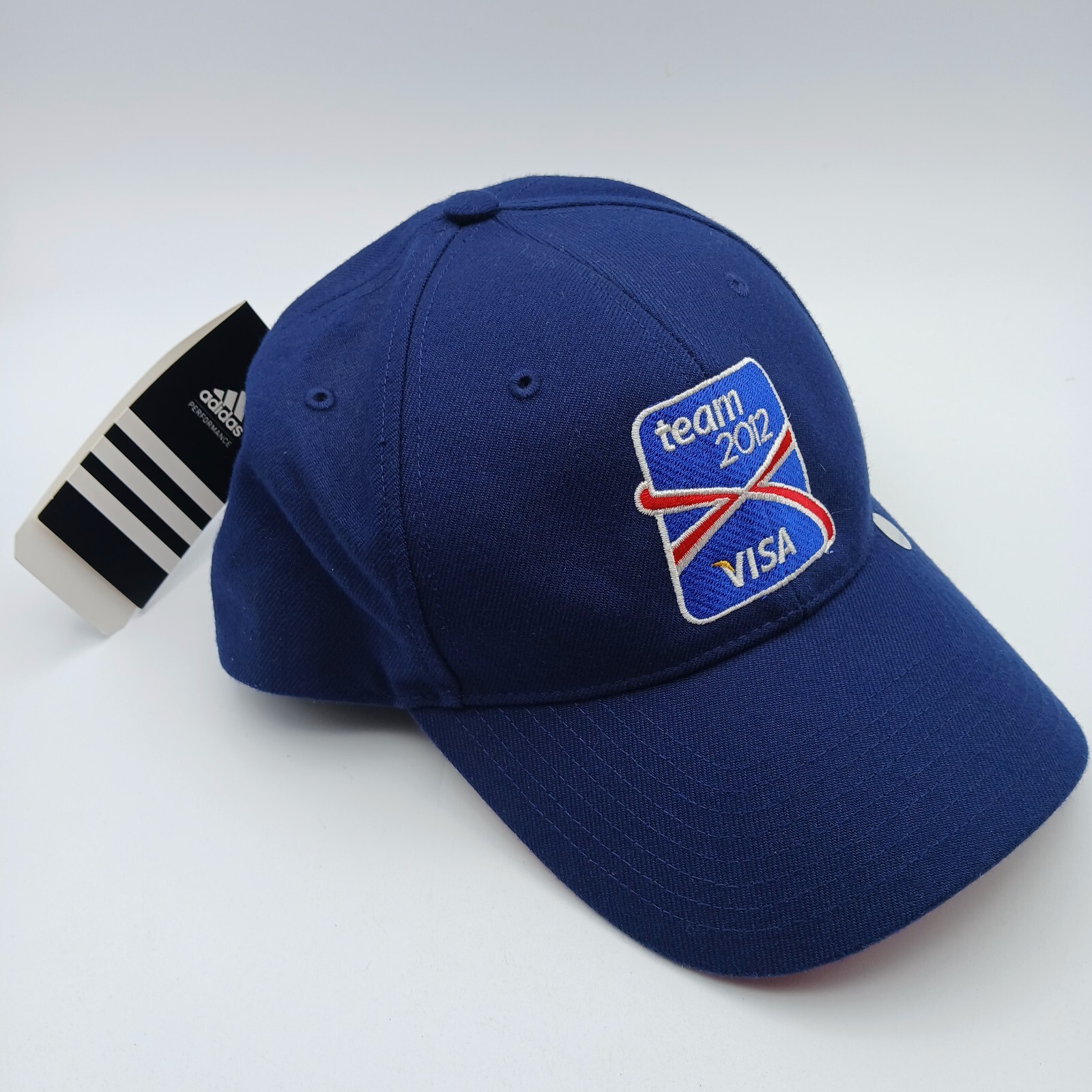 Adidas Olympic Team 2012 Hat Cap Strap Back Blue White Script Visa London New image 4