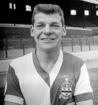 Dave Whelan Of Blackburn Rovers 1960 Fa Cup Final Shirt Old Football Photo