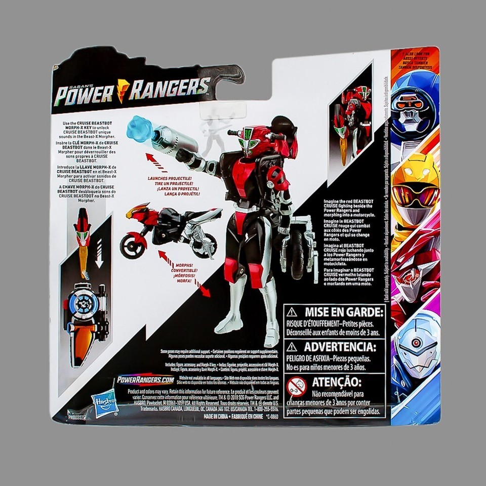 Hasbro Power Rangers Beast Morphers Cruise Beastbot Action Figure 15 Cm, Con Chiave Morph-X - 5