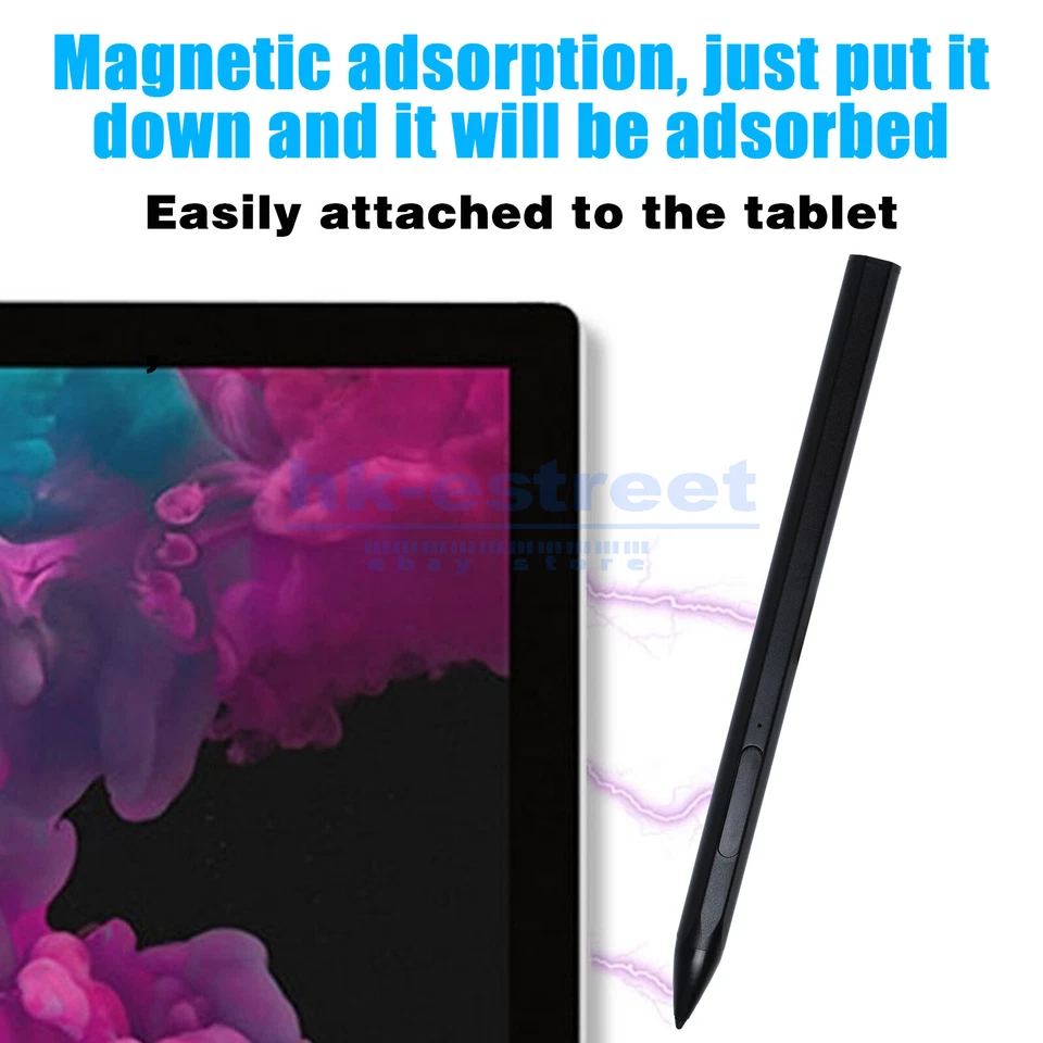Lápiz óptico para Microsoft Surface Pro 3/4/5/6/7 Go Book Studio Laptop Pen - Negro Foto 2 de 4