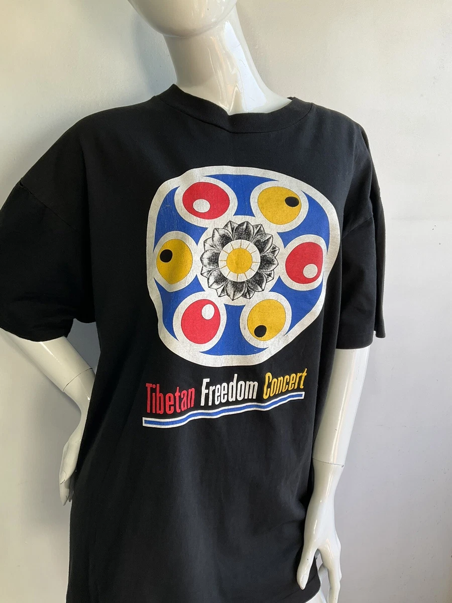 Vintage Tibetan Freedom Concert 1996 T-Shirt San Francisco Black size xl no tag