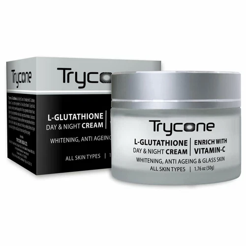 Trycone L- Glutathione Cream for Skin Whitening, Anti Ageing and Glass Skin, Enr