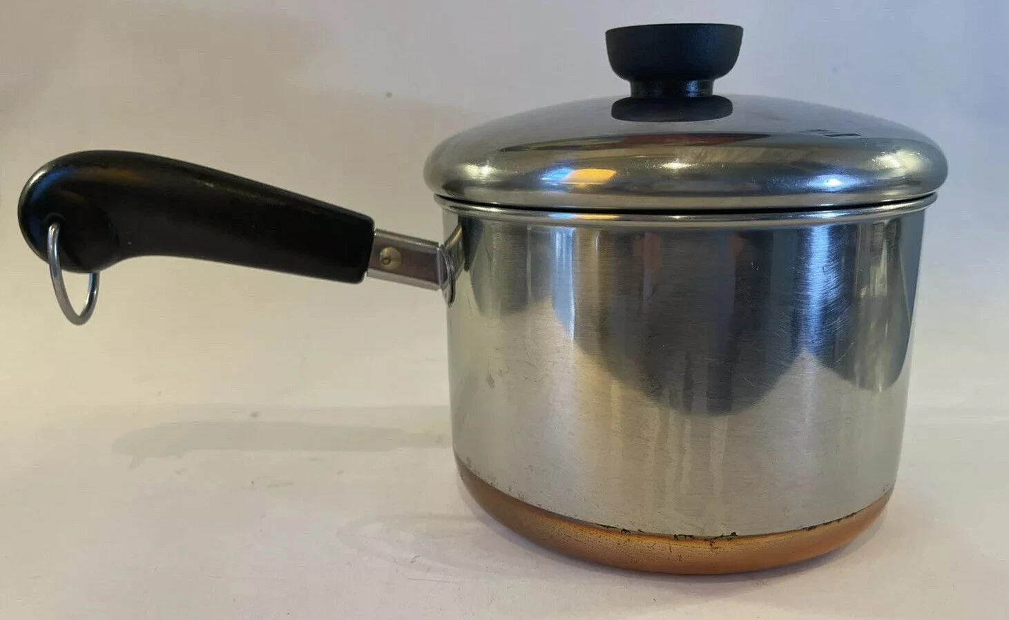 Revere Ware 2 Qt Sauce Pan Copper Clad Stainless Steel With Lid Clinton ILL USA