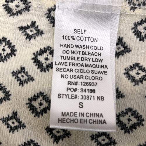BLVD Collection Womens Blouse Top Size Small Long Roll Up Sleeve Button Front - Picture 11 of 11