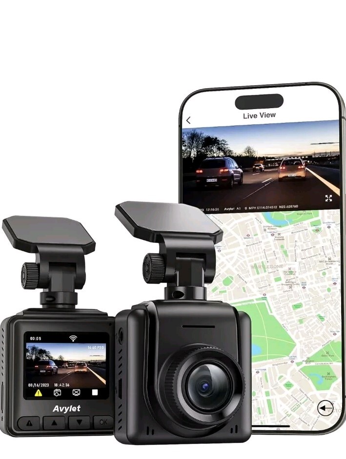 2K WiFi Dash Cam with App – Compact Front Car Camera-image