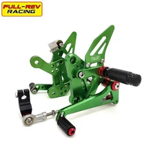 FULL-REV For KAWASAKI NINJA400 RACING Adjustable Rearset Foot Pegs Footrests