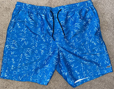 Lost Enterprises Swim Trunks Shorts XL Blue ABSTRACT Water Design Beach Surf