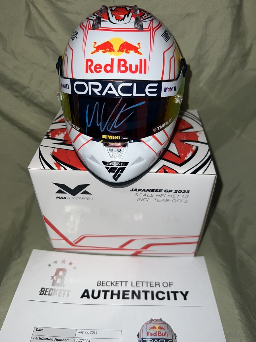 Max Verstappen Signed Official Japan 2023 Mini Helmet 1:2 3x Champ