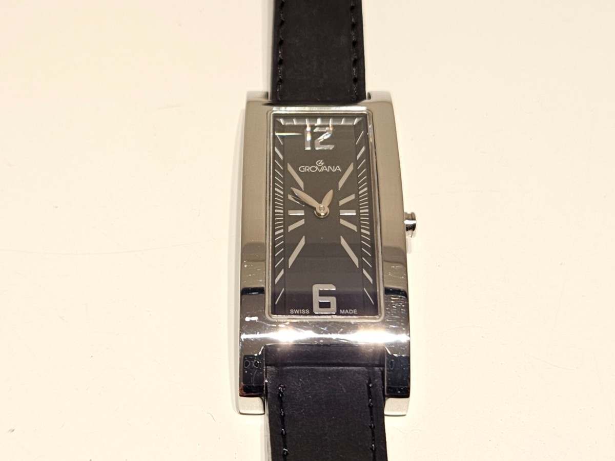 Women\'s Silver Grovana Swiss Rectangular Bracelet Watch RETRO BEAUTIFUL RECTANGLE GENUINE SWISS LADIES ST.STEEL  main image 4