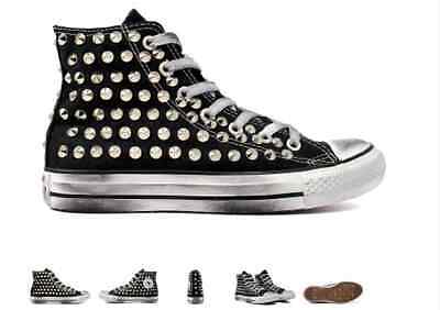 converse all star nere con borchie