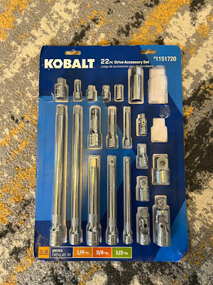 Kobalt 22 -Piece 1/4-in, 3/8-in and 1/2-in Drive Accessory Set Model #86755 Open