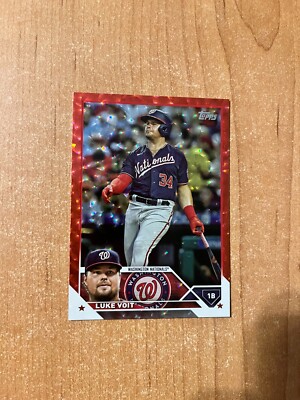 2023 Topps Series 2 - Luke Voit - #443 Red Ice Parallel #'d /199 NATIONALS
