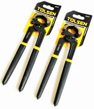 2 TOLSEN 8" INDUSTRIAL CARPENTER'S PINCER END NIPPER WIRE END CUTTER PLIER 10045
