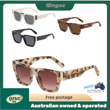 Mens Women's Fashion Square Vintage Retro Large Sunglasses