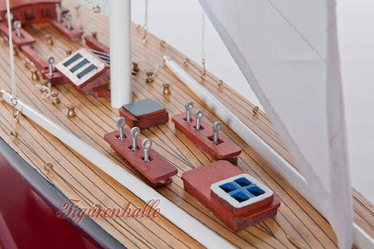 Endeavour Segelyacht Segelschiff Modell Standmodell Maritim Holz Yacht Deko neu - Bild 4 von 4