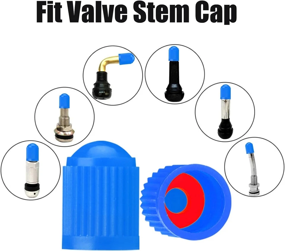 10000 BLUE Plastic Tire Caps Air Valve Stem Universal Car Truck N2 Nitrogen - Image 3 of 4