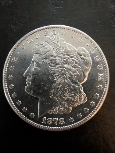 1878 Morgan Silver Dollar $1 Brilliant Uncirculated BU Strong Luster 90% Silver