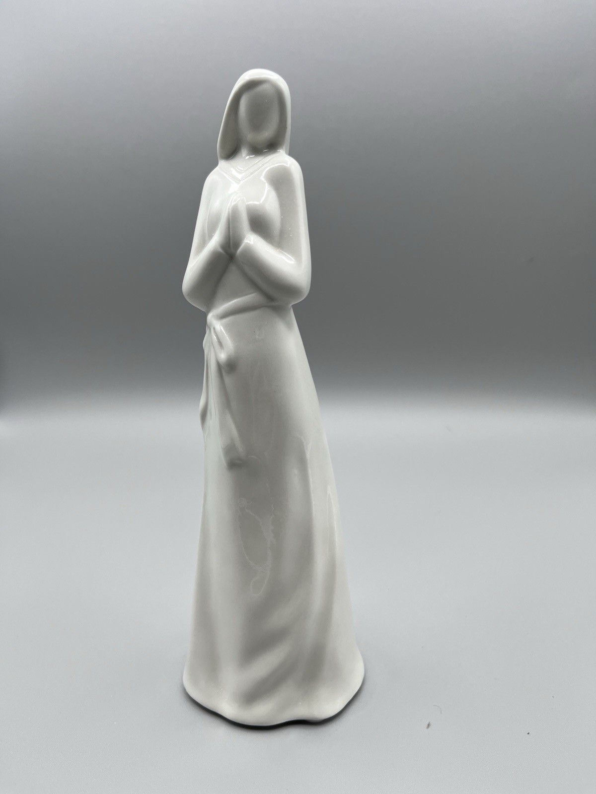 White Ceramic Faceless Angel Praying Hands