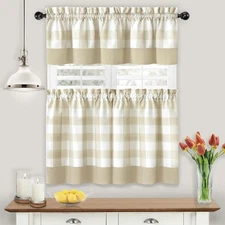 GoodGram Modern Country Farmhouse 3 Piece 58"W x 14"L (Pack of 1), Linen 