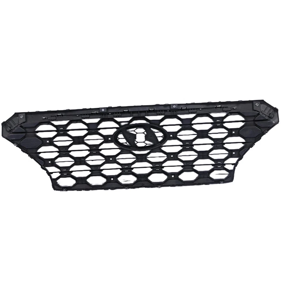 New Front Bumper Grille BLACK Without Camera For 2019 2020 Hyundai Santa Fe Foto 2 de 4