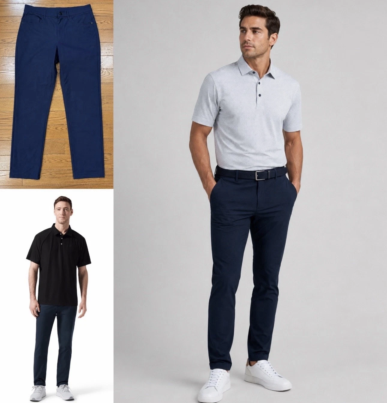 Public Rec Dealmaker Performance Navy Blue Pants 38x32 5 Pocket Golf Work NWOT