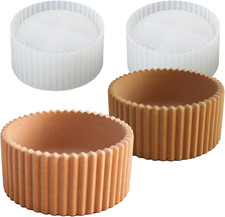 2PCS Round Silicone Candle  Resin Jar Molds for DIY Craft Home Decor