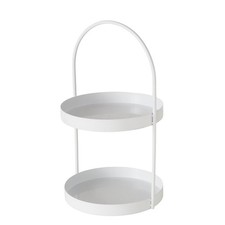 Etagere Joko 2 Ebenen Eisen H 44 cm Ø 26cm weiß