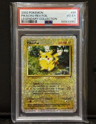 Pokemon Pikachu Reverse Holo Card 86/110 Legendary Collection PSA 4 VG-EX 2002