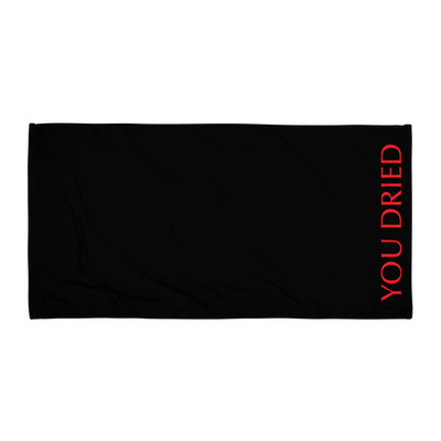  You Dried  Funny Gamer Towel   Dark Souls Meme Bath Towel, Red on Black