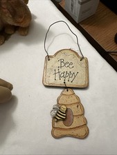 Bee Happy Rustic Country sign decor