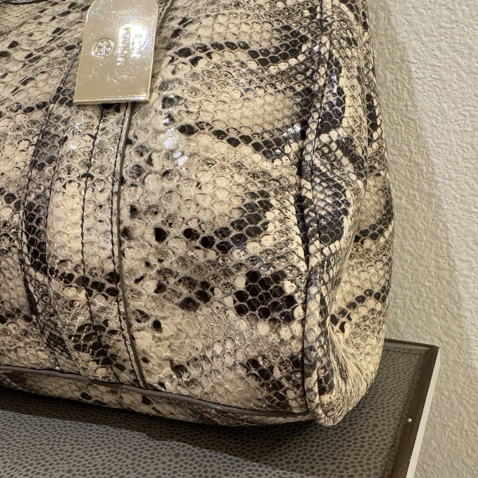 Tory Burch Women Bag Snake Pattern Python Shoulde… - image 11