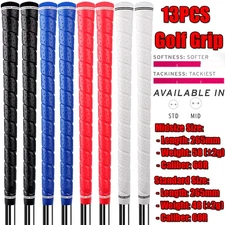 13PCS Golf Grips Tour Wrap Golf Club Grip Rubber Anti-Slip Standard Midsize Grip