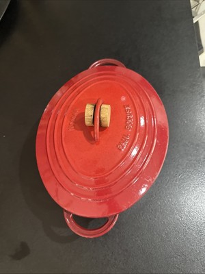 Paul Bocuse Nomar France RED Cast Iron 26 Enamel Pot Lid like Le