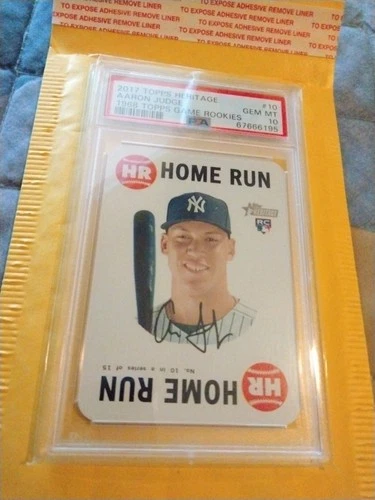 2017 Topps Heritage Aaron Judge 1968 Topps Game Rookies Psa 10