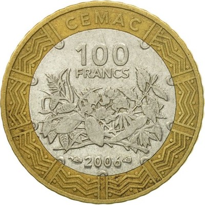Central African States | 100 Francs CFA Coin | Plants | Km:15