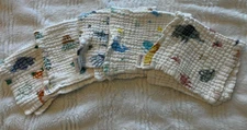 Lot Of 5 Muslin 100% Cotton Burp Clothes Maliton Brand