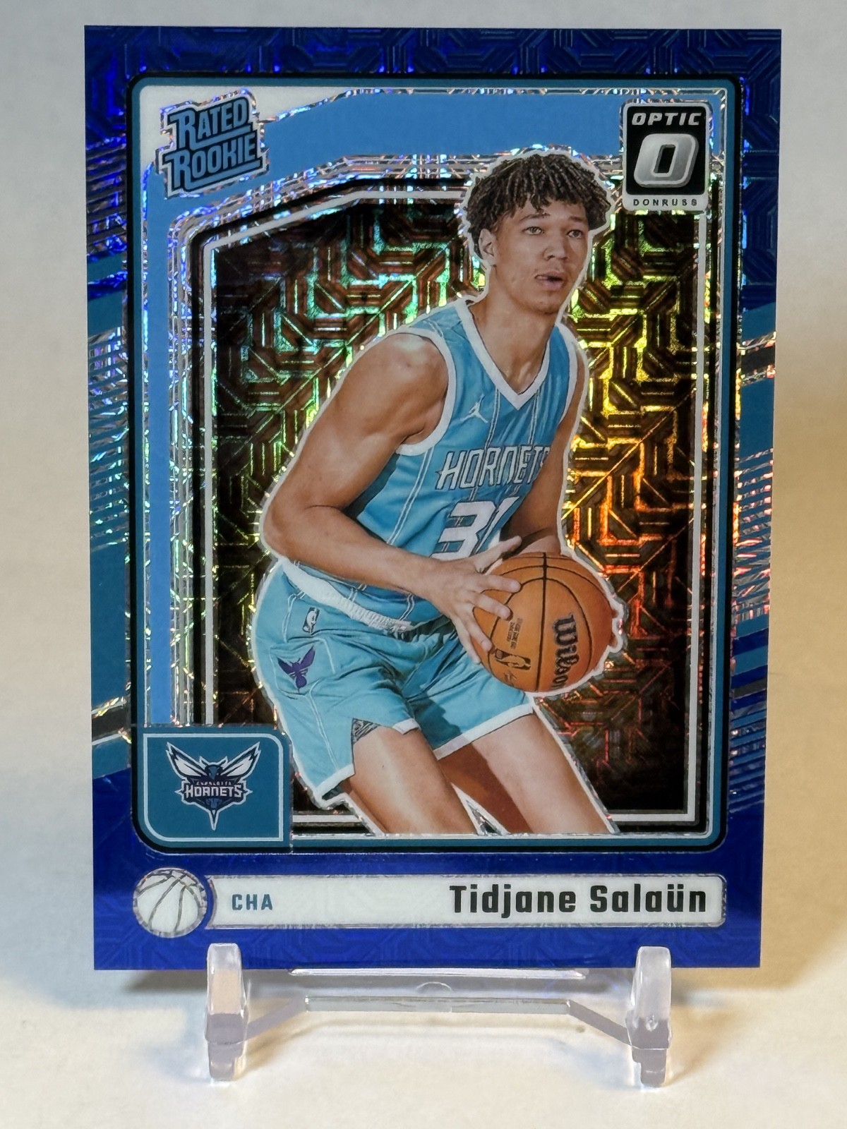 2024-25 Panini Donruss Optic #286 Tidjane Salaun Rated Rookie Choice Blue  /24