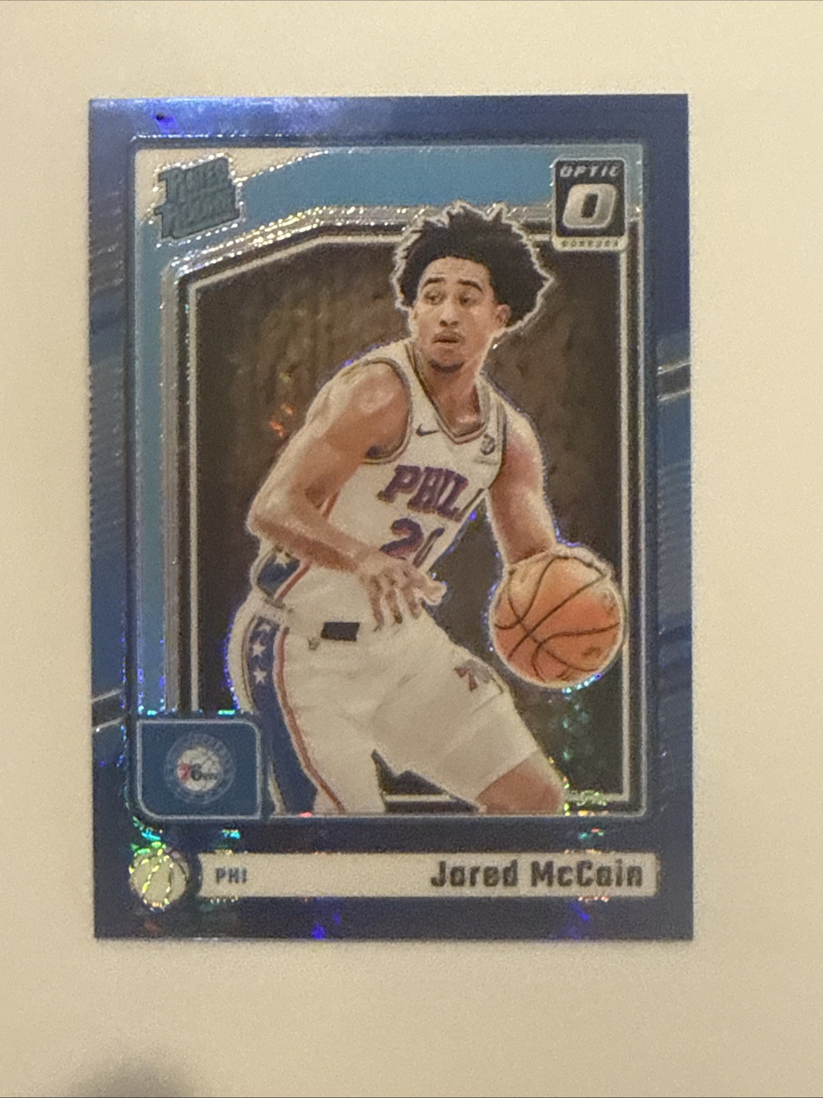 Jared McCain 2024-25 Panini Donruss Optic Blue Hyper /175 Rated Rookie #270