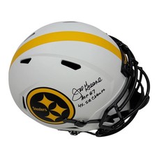 Joe Greene Signed Steelers Lunar Eclipse Replica Helmet W/HOF 87 & 4X SB Champs