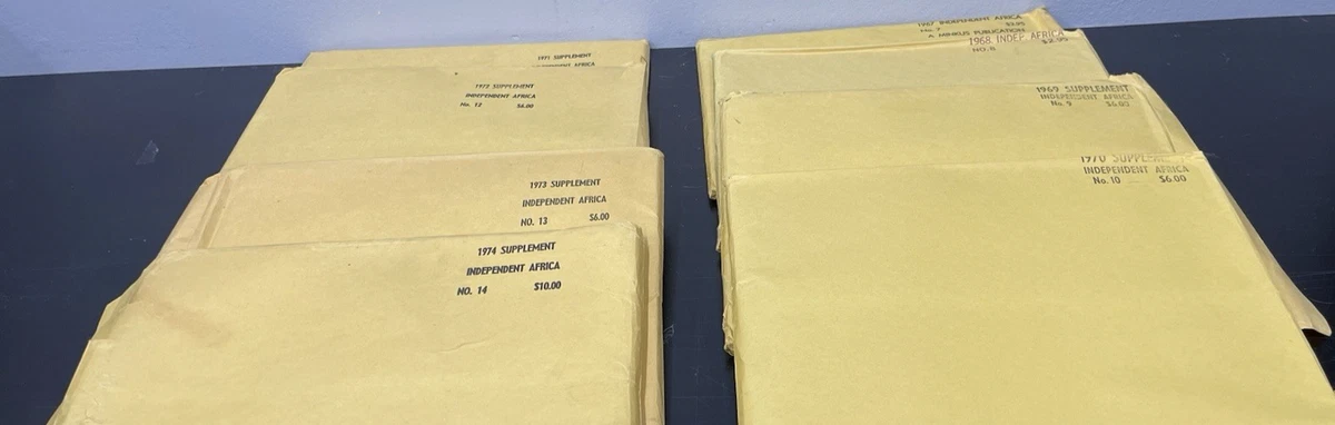 MINKUS INDEPENDENT AFRICA STAMP ALBUM SUPPLEMENTS 1967 THRU 1974