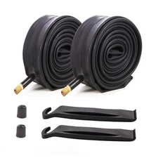 Heavy Duty Bike Tubes 2PCS Schrader Valve Bicycle Inner Tubes 26x1.5/1.75