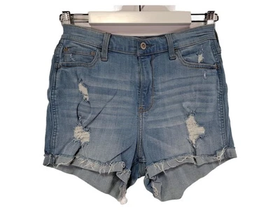 Hollister Short Jean Femme Bleu Délavé Franges (EU 36, INT S, W27) - Photo 1/2