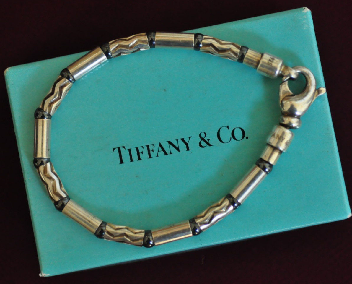 Tiffany & Co. Sterling Silver Aztec Link Bracelet – Germany – 7