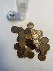 1909(P) LINCOLN WHEAT CENT PENNY ROLL, 50 coins, VG+ condition 2