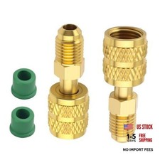 2PCS R410A Adapter with 5/16" SAE Female to 1/4" SAE Male,Straight Mini Split
