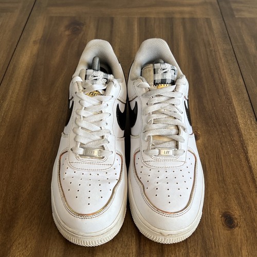Nike Air Force 1 '07 LV8 Low Fresh White Black Crimson DJ5523-100 Men’s Size 9.5 - Picture 4 of 17