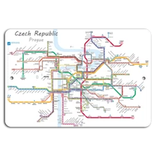 Explore Prague: Czech Republic Metro Map Sign