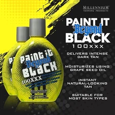 2 Millennium Tanning PAINT IT BEYOND BLACK 100XXX Bronzer Indoor Outdoor Lotion