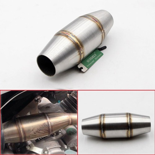 Motorcycle Stainless Exhaust Pipe Muffler Expansion Chamber Dirt Pit Bike Silver eBay